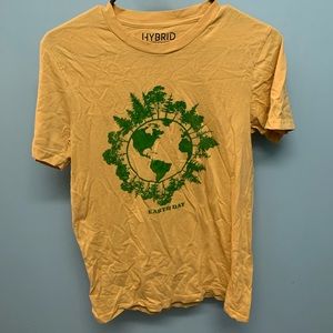 Hybrid Apparel Yellow Earth Day Tee